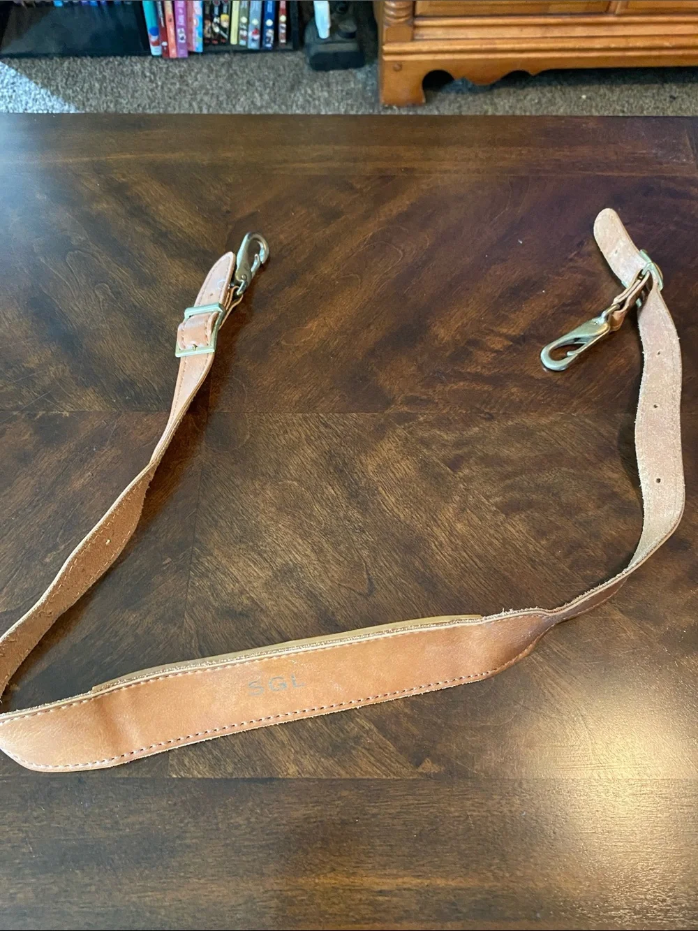 Leather Adjustable Brown Shoulder Strap for Bags SGL monogram
